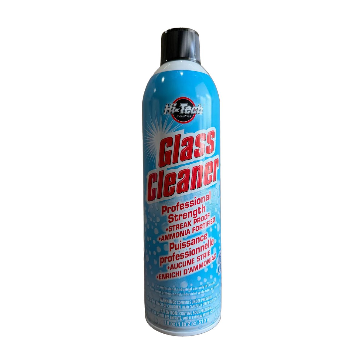 Hi-Tech Professional Strength Glass Cleaner aerosol can