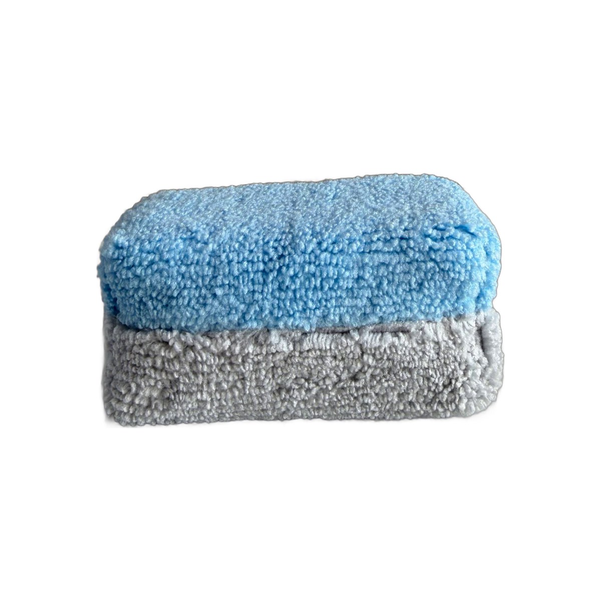 Blue and gray microfiber applicator sponge